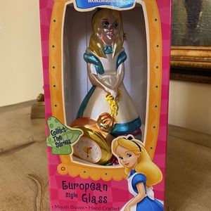 Alice in Wonderland  blown glass ornament